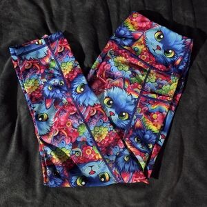 Constantly Varied Gear Colorful Cat Capri Leggings